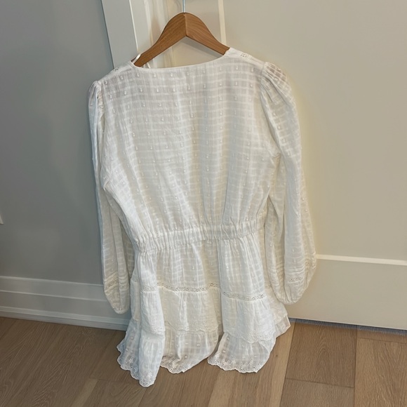 Zara white long sleeve mini Dress - Picture 2 of 5